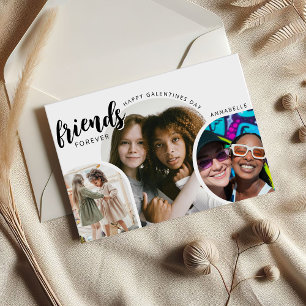 Modern Photo Collage Friends Forever Holiday Card