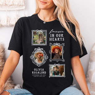 Modern Photo Collage Funeral Memorial T-Shirt