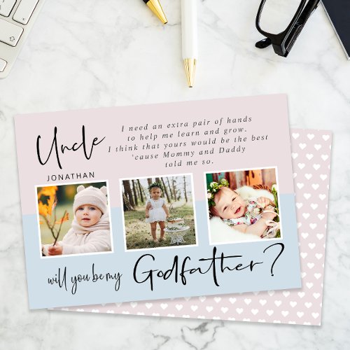 Modern Photo Collage Godfather Proposal 