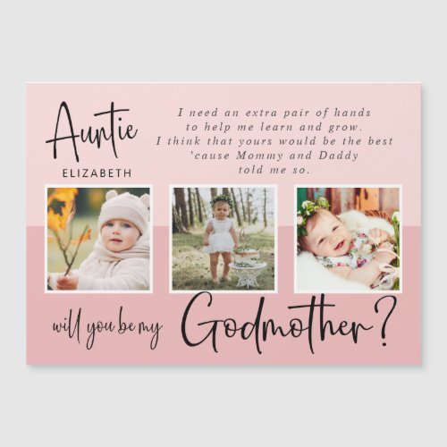 Modern Photo Collage Godmother Proposal 