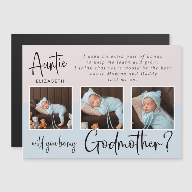 Modern Photo Collage Godmother Proposal