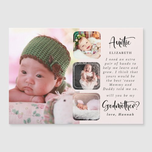 Modern Photo Collage Godmother Proposal
