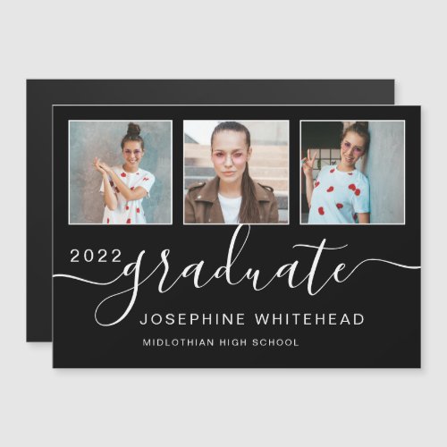 Modern Photo Collage Graduation 2022 Black