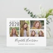 Modern Photo Collage Graduation Announcement (Standing Front)