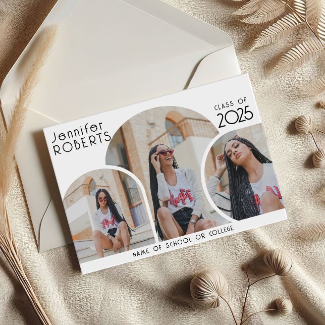 Modern Photo Collage Graduation Announcement (Creator Uploaded)