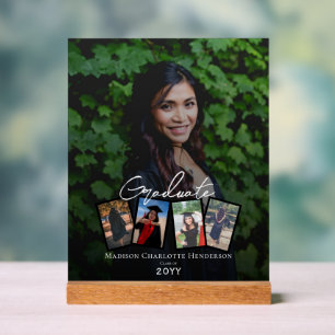 Modern Photo Collage Graduation Keepsake Acrylic Sign