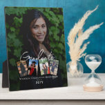 Modern Photo Collage Graduation Keepsake Plaque<br><div class="desc">Create a unique graduation keepsake for your child's accomplishment with this Modern Photo Collage Graduation Plaque. Plaque design features placement for one large background photo and four smaller photos in collage format. Complete with a simple black overlay and elegant script and typography design. Personalize for yourself or family members as...</div>