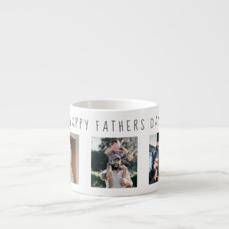 Modern Photo Collage & Happy Fathers Day Espresso Cup