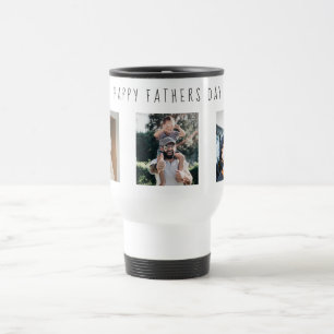 Modern Photo Collage & Happy Fathers Day  Travel Mug