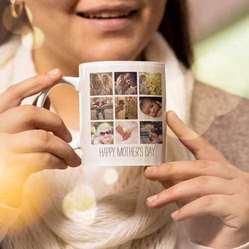 Modern Photo Collage  Happy Mothers Day Coffee Mug