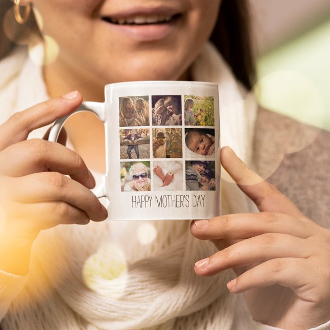Modern Photo Collage | Happy Mother's Day Coffee Mug (Creator Uploaded)