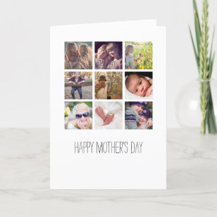 Modern Photo Collage Happy Mother's Day Holiday Card