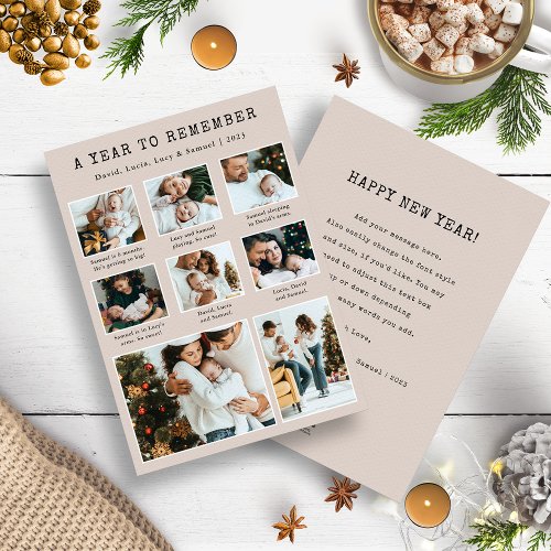 Modern Photo Collage Holiday Card
