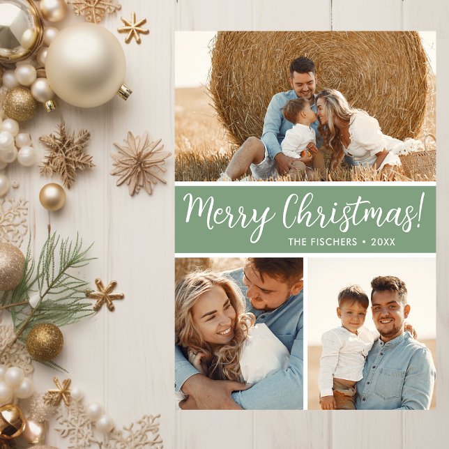 Modern Photo Collage Holiday Card (Creator Uploaded)