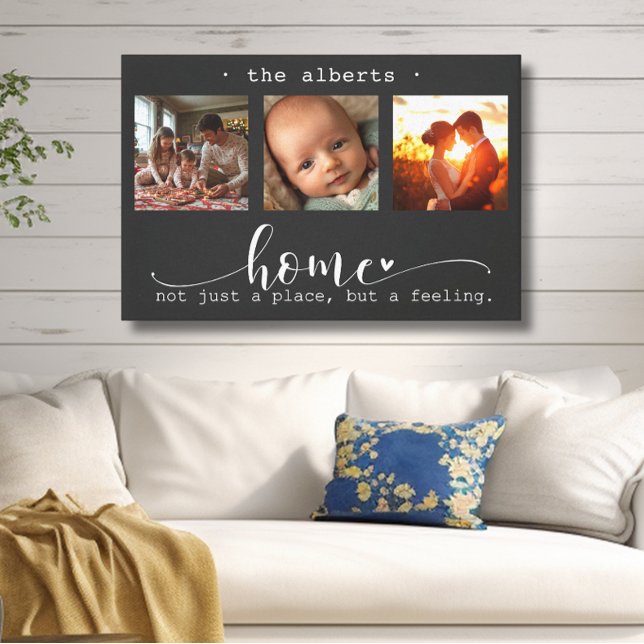 Modern Photo Collage Home Not Just a Place Canvas Print (Creator Uploaded)