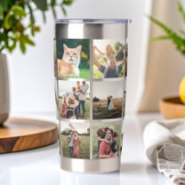 Modern Photo Collage Insulated Tumbler