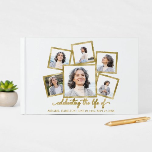 Modern Photo Collage Memorial or Funeral 