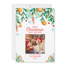 Modern Photo Collage Merry Christmas Holiday Card