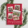 Modern Photo Collage Merry Christmas  Holiday Card