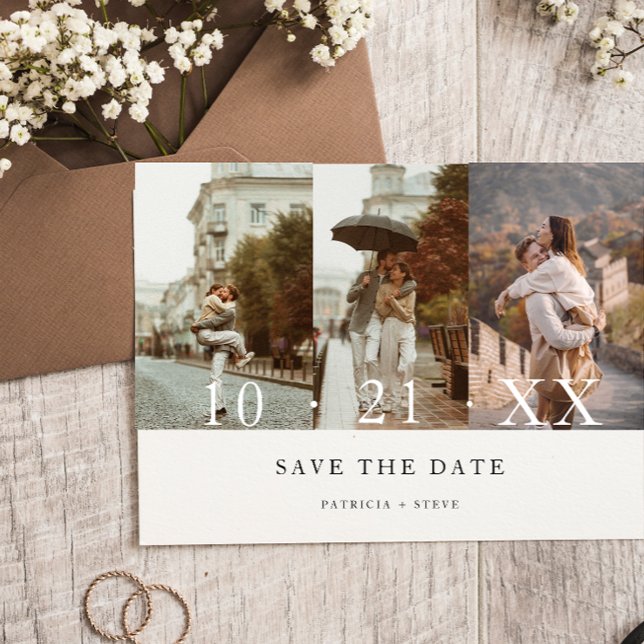 Modern Photo Collage Minimalist Save the Date (Creator Uploaded)