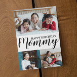 Modern Photo Collage Mommy Birthday<br><div class="desc">This modern photo collage birthday card is for everyone, grandparents, parents, siblings, cousins, aunts, uncles, and friends . The card features 3 of your most loved pictures and is an alternative way to display those you love, the text reads 'HAPPY BIRTHDAY MOMMY''. The font style, size and color can be...</div>