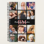 Modern Photo Collage | Monogrammed 2022 Planner<br><div class="desc">Photo collage planner featuring 12 photos of your family and friends,  your initials and name.</div>