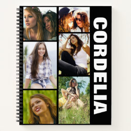 Modern Photo Collage &amp; Name Notebook