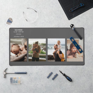 Modern Photo Collage Personalized Dad Mode Desk Mat