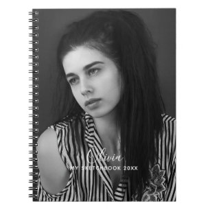 Modern Photo Collage Personalized Sketchbook  Notebook