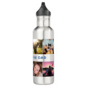 Modern Photo Collage Personalized Stainless Steel Water Bottle (Right)