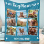 Modern Photo Collage Pet Personalized Dog Mom Fleece Blanket