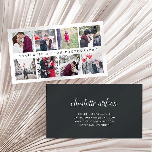 Customizable Modern Photo Collage | Photographer Business Card
