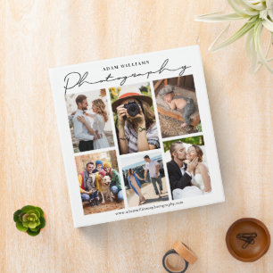 Modern Photo Collage Photographer Portfolio  3 Ring Binder