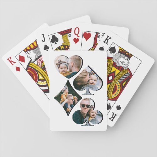 Modern Photo Collage Poker Cards