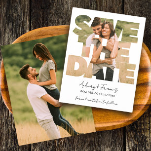 Modern Photo Collage Save the Date Wedding Invite
