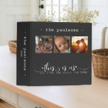 Modern Photo Collage This Is Us Photo 3 Ring Binder<br><div class="desc">This photo collage photo album binder features a beautiful three-frame photo collage showcasing cherished memories, adorned with the heartfelt message, "This Is Us. Our Life. Our Story. Our Home." on the front. The back displays six more personal photos. The elegant black and white design, combined with exquisite script and print...</div>