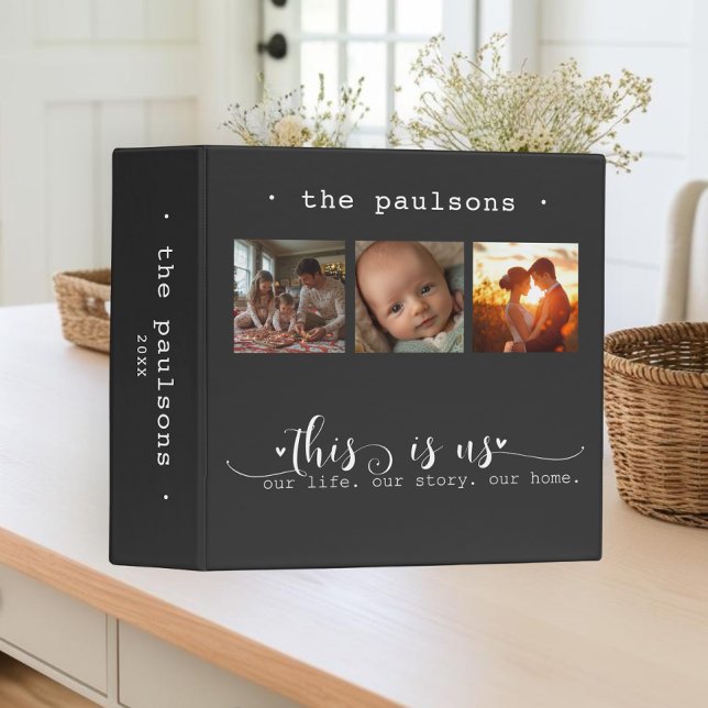 Modern Photo Collage This Is Us Photo 3 Ring Binder (Modern Photo Collage This Is Us Photo 3 Ring Binder)