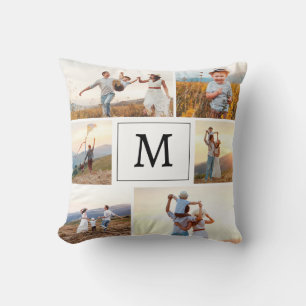 Modern Photo Collage Throw Pillow