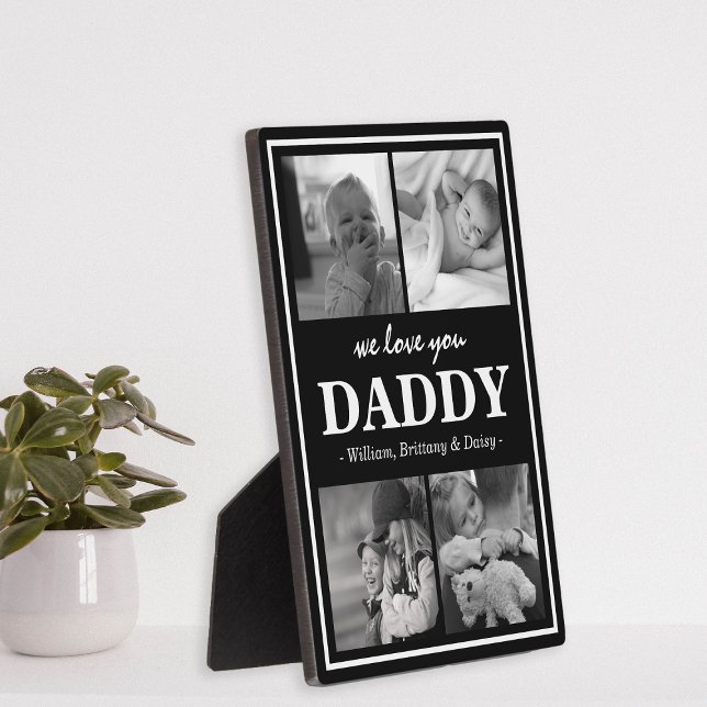 Modern Photo Collage | We Love You Daddy Plaque (Creator Uploaded)