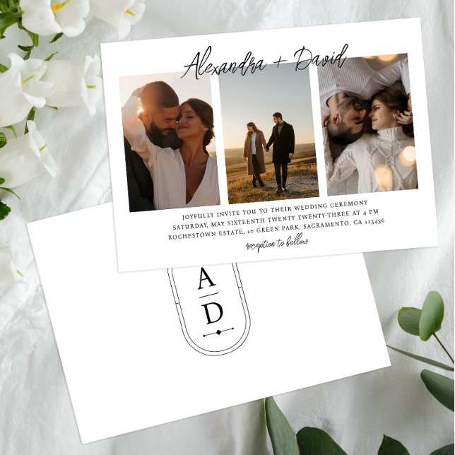 Modern Photo Collage Wedding Invitation (Creator Uploaded)