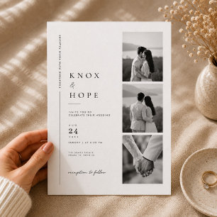 Modern Photo Collage Wedding Invitation. Invitation