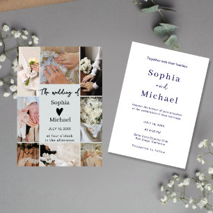 Modern Photo Collage Wedding Invite