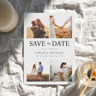 Modern Photo Collage Wedding Save The Date