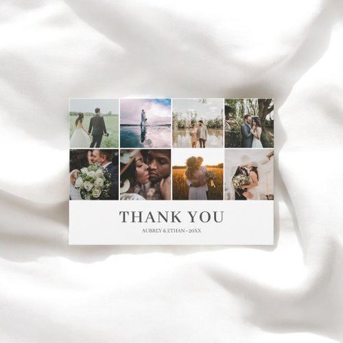 Modern Photo Collage Wedding Thank You