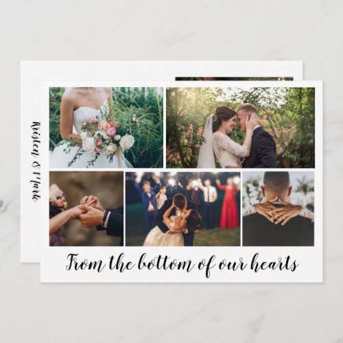 Modern Photo Collage Wedding Thank You