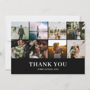 Modern Photo Collage Wedding Thank You Card