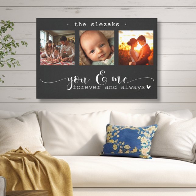 Modern Photo Collage You & Me Forever Canvas Print (Creator Uploaded)