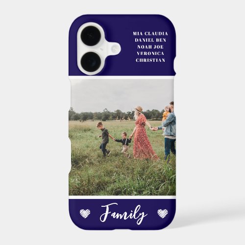 Modern Photo Colorful Navy Blue iPhone 17 Case