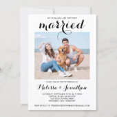Modern Photo Custom Dog Pet Wedding Invitation (Front)