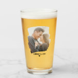 Modern Photo Custom Name or Message Beer  Glass<br><div class="desc">Our Modern Photo Custom Name or Message Beer Glass features a distressed edge area for you to add your personal photo. Add names, date or special message, and you have the perfect gift for Valentin's Day, an Anniversary, Wedding Shower, or Birthday! Perfect gift for him, what man doesn't want a...</div>